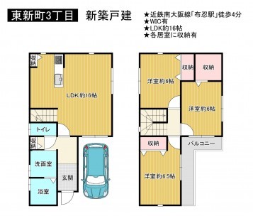 松原市東新町、新築一戸建ての画像です