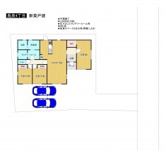 羽曳野市島泉、新築一戸建ての間取り画像です