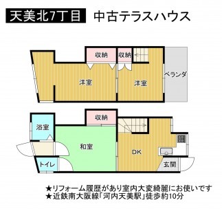 松原市天美北、中古一戸建ての画像です
