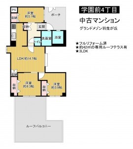 羽曳野市学園前、中古マンションの画像です