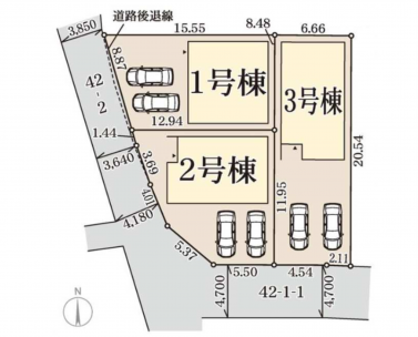 藤井寺市大井、新築一戸建ての画像です