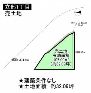 松原市立部、土地の画像です