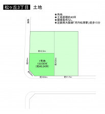 松原市松ケ丘、土地の間取り画像です