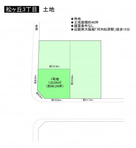 松原市松ケ丘、土地の間取り画像です