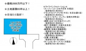 宮崎市大塚町、土地の間取り画像です