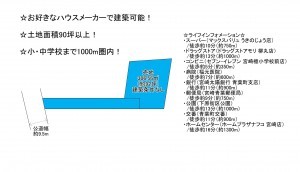 宮崎市吉村町、土地の間取り画像です