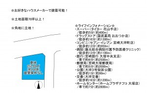 宮崎市花山手西、土地の間取り画像です
