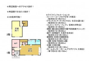 宮崎市大塚町、中古一戸建ての間取り画像です