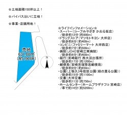 宮崎市恒久、土地の間取り画像です