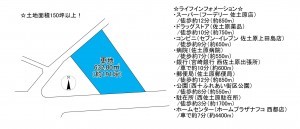 宮崎市佐土原町上田島、土地の間取り画像です