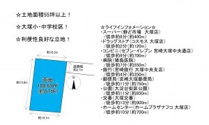 宮崎市大塚町、土地の間取り画像です