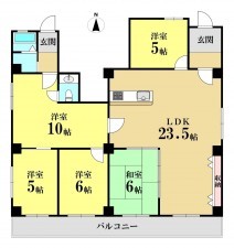 大阪市都島区片町、マンションの間取り画像です