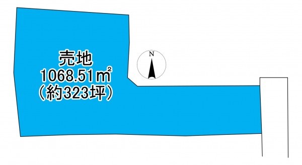 宮崎市熊野、土地の間取り画像です