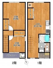 大阪市都島区都島本通、中古一戸建ての間取り画像です