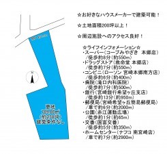 宮崎市本郷南方、土地の間取り画像です