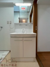 大阪市生野区田島、中古一戸建ての洗面画像です