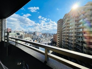 大阪市城東区野江、マンションのバルコニー画像です