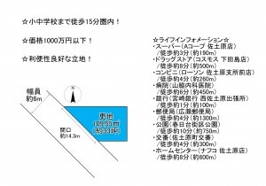 宮崎市佐土原町松小路、土地の間取り画像です