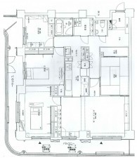 大阪市都島区友渕町、マンションの間取り画像です