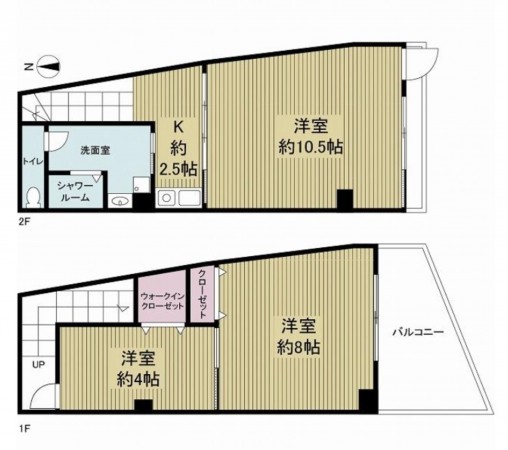 大阪市都島区大東町、マンションの間取り画像です
