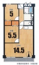 大阪市鶴見区今津北、マンションの間取り画像です