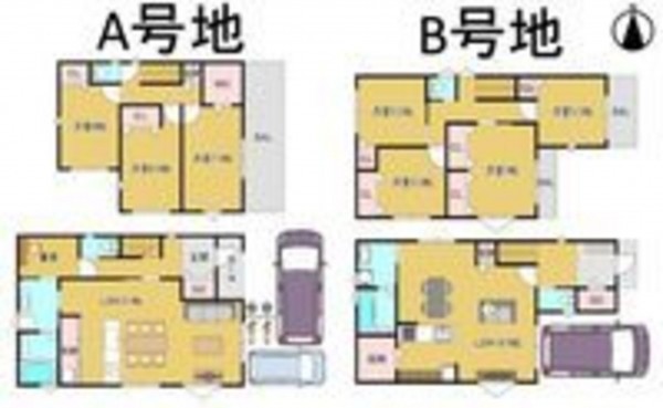 大阪市生野区中川、新築一戸建ての間取り画像です