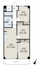 大阪市城東区今福東、マンションの間取り画像です