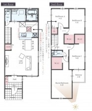 大阪市旭区新森、新築一戸建ての間取り画像です