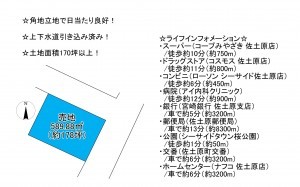 宮崎市佐土原町下那珂、土地の間取り画像です