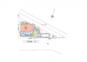 大阪市都島区毛馬町、新築一戸建ての間取り画像です