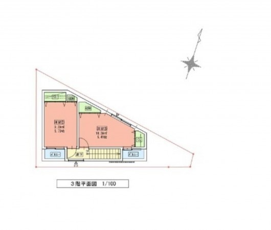 大阪市都島区毛馬町、新築一戸建ての間取り画像です