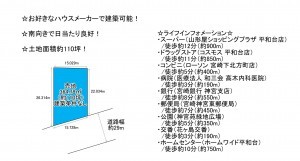 宮崎市南花ケ島町、土地の間取り画像です