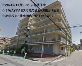 大阪市東成区中道、マンションの外観画像です