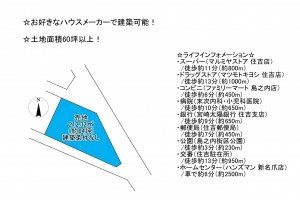 宮崎市島之内、土地の間取り画像です