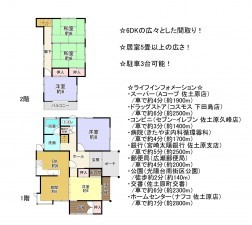 宮崎市佐土原町下那珂、中古一戸建ての間取り画像です