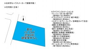 宮崎市城ケ崎、土地の間取り画像です