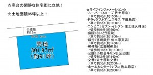 宮崎市佐土原町下田島、土地の間取り画像です