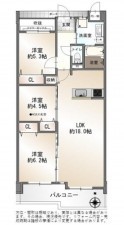 大阪市鶴見区今津南、マンションの間取り画像です