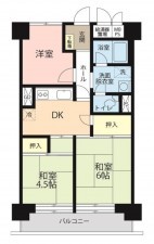 大阪市城東区今福東、マンションの間取り画像です