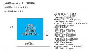 宮崎市赤江、土地の間取り画像です
