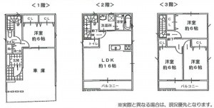 大阪市生野区中川西、中古一戸建ての間取り画像です