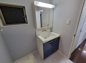 大阪市生野区中川西、中古一戸建ての洗面画像です