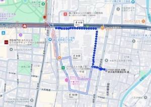 大阪市東成区中道、中古一戸建ての地図画像です