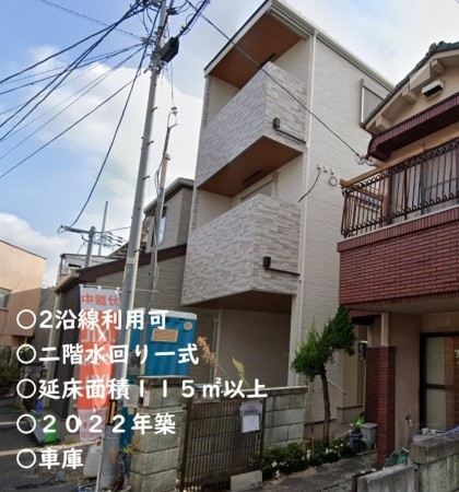 大阪市城東区諏訪、中古一戸建ての外観画像です