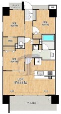 大阪市都島区内代町、マンションの間取り画像です