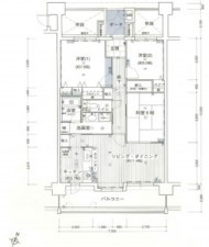 大阪市都島区毛馬町、マンションの間取り画像です