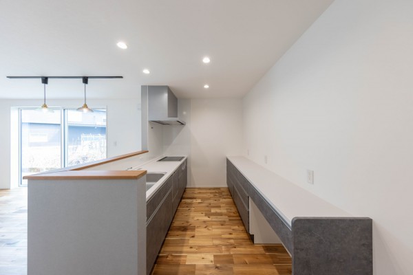 都城市都原町、新築一戸建てのキッチン画像です