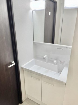 大阪市旭区高殿、マンションの洗面画像です