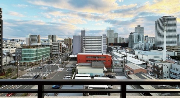 大阪市都島区友渕町、マンションのバルコニー画像です