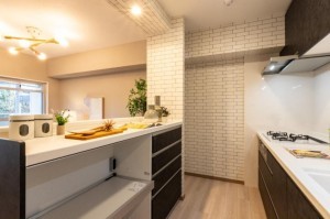 大阪市城東区今福南、マンションのキッチン画像です